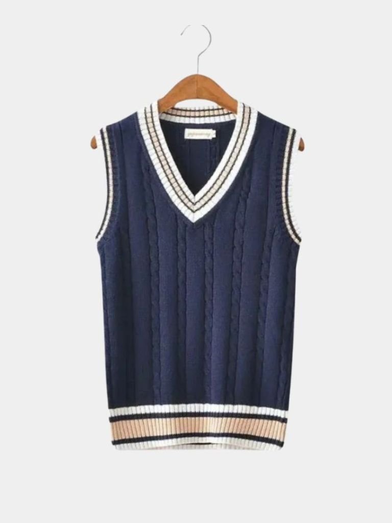 Leif | V Neck Elegant Knit Vest