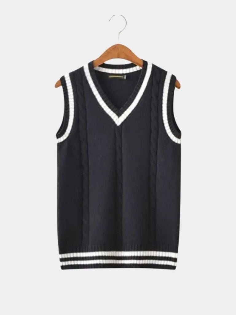 Leif | V Neck Elegant Knit Vest