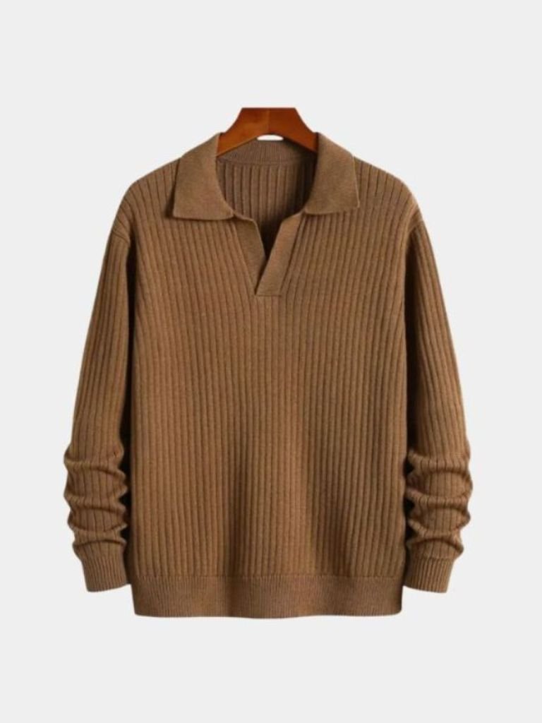 Breccan | Polo Sweater Ribbed
