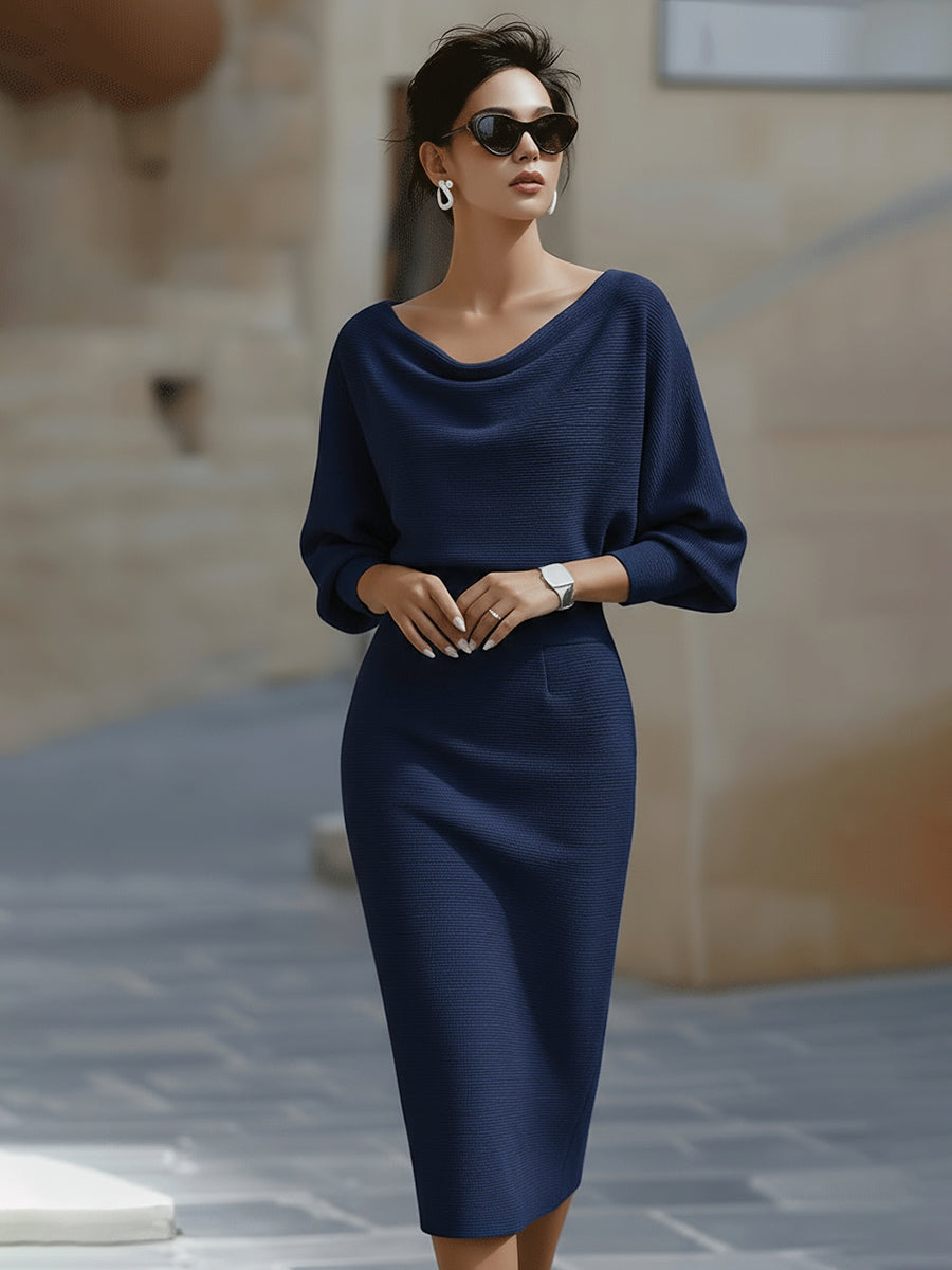 Kaitlyn | Serene Cowl Neck Elegance Dress