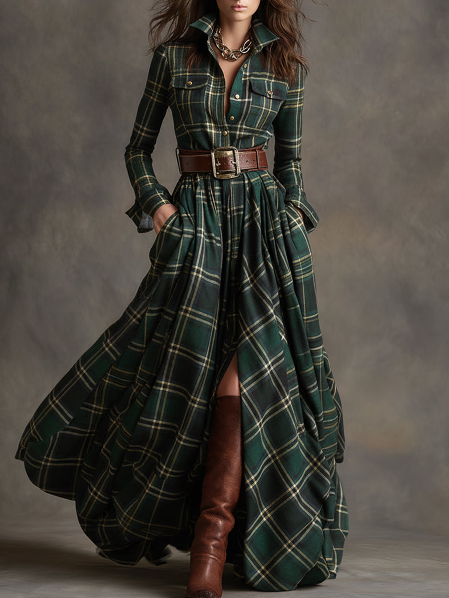 Harriet | Timeless Plaid Button Dress