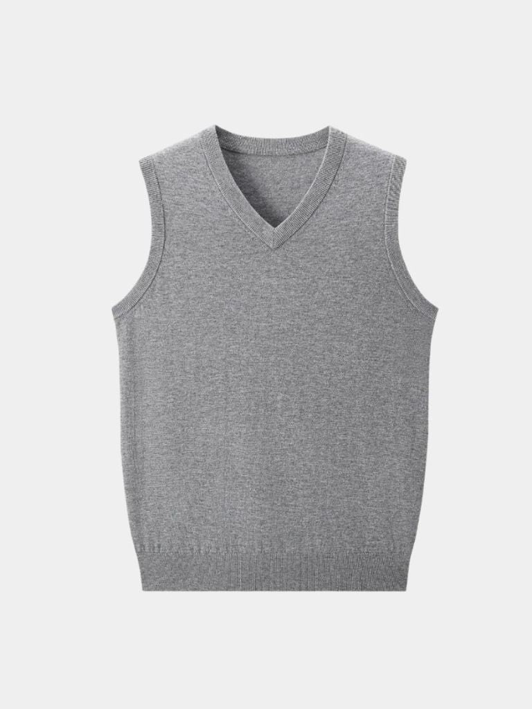 Ivo | Cashmere V Neck Knit Vest