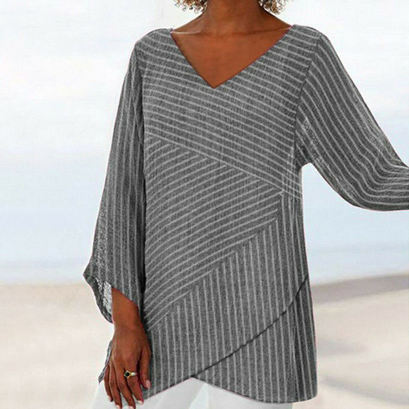 Briar| Draped Stripe Top