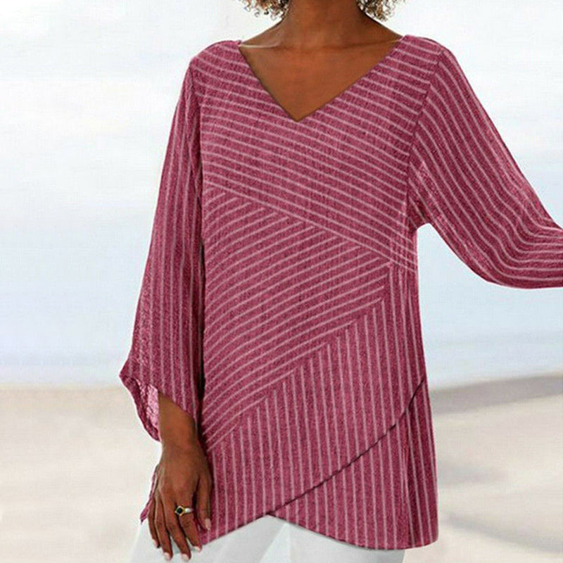 Briar| Draped Stripe Top