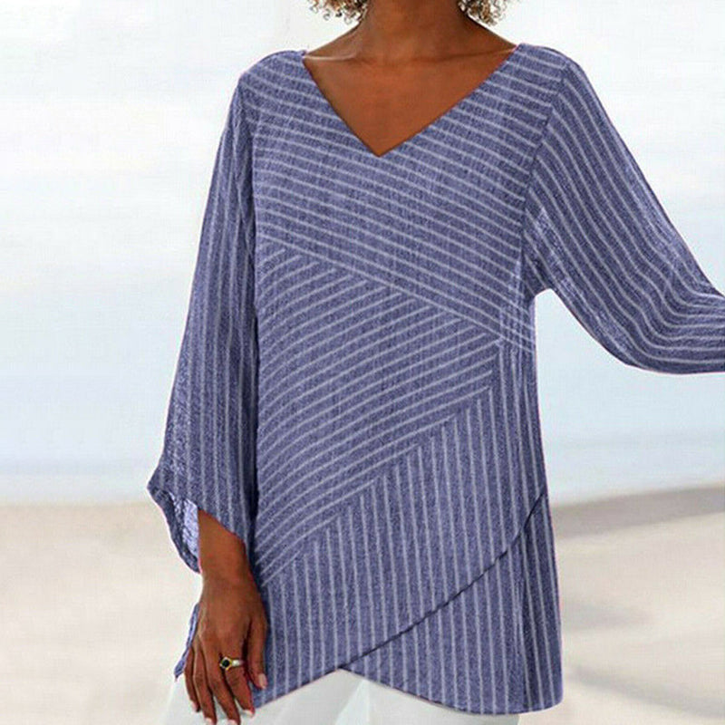 Briar| Draped Stripe Top