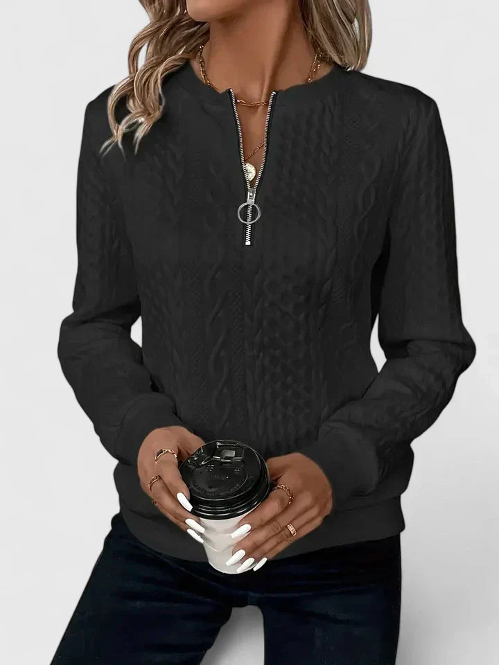 Ara | Modern Zipper Sweater