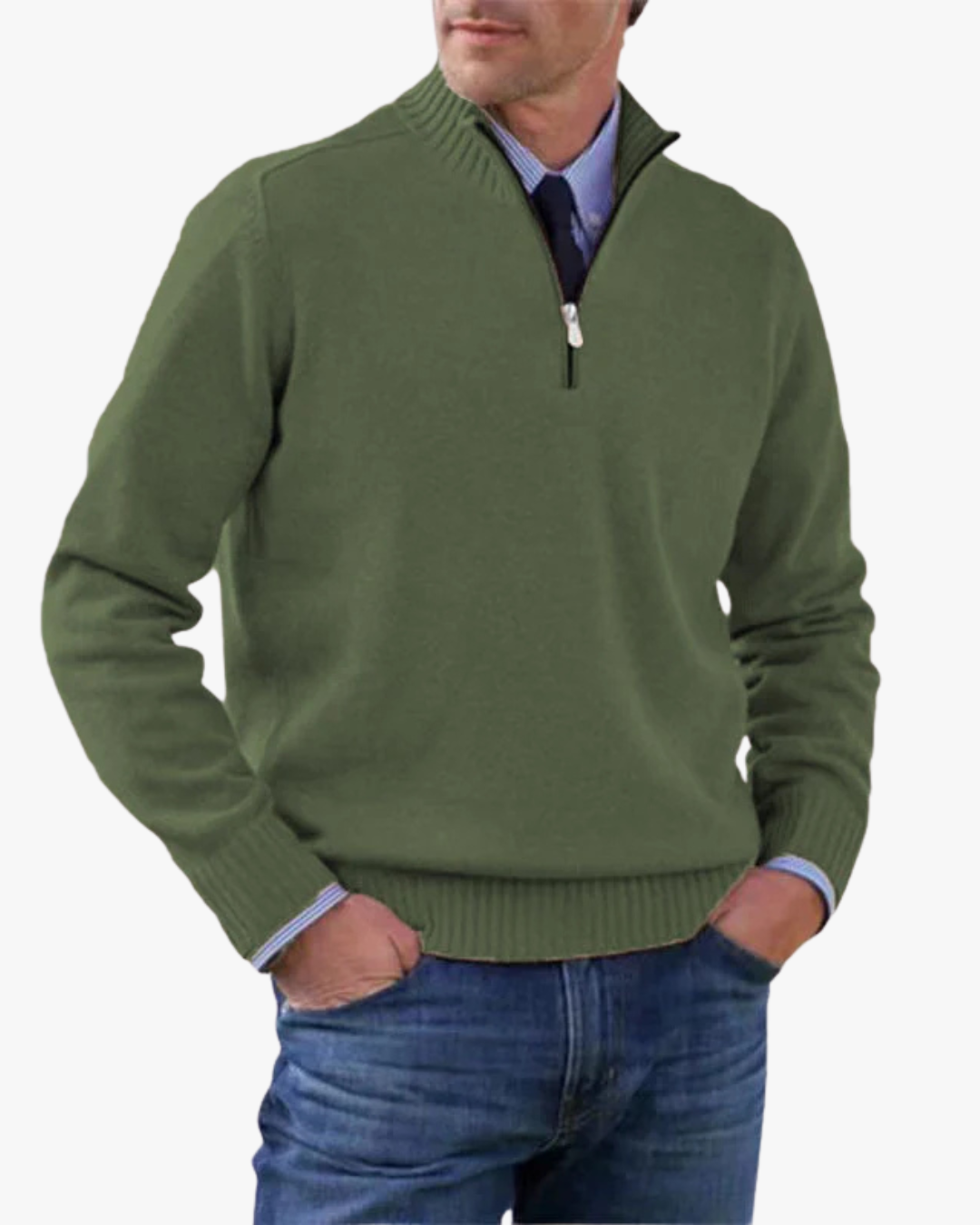 Modern Half-Zip Knit Sweater