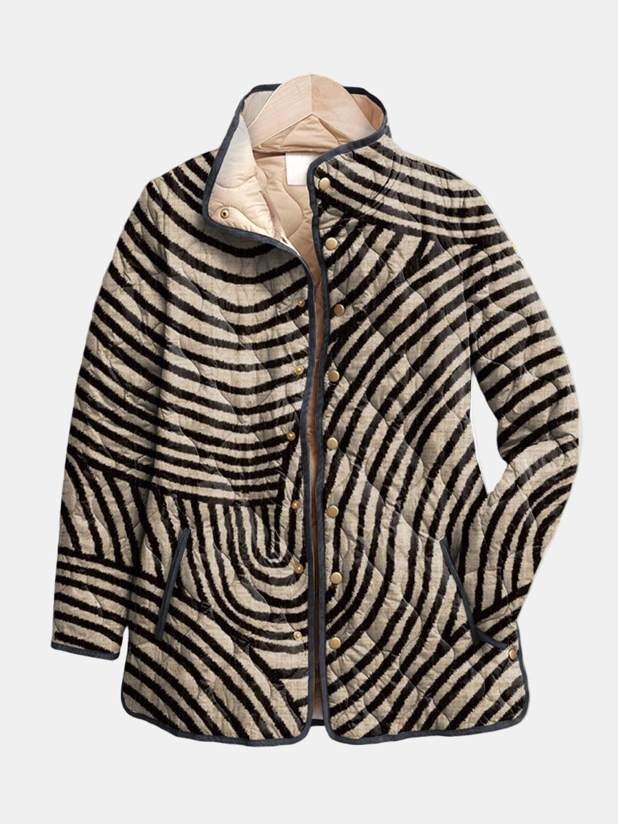 Ava | Vintage-Inspired Hand-Drawn Circle Quilted Jacket
