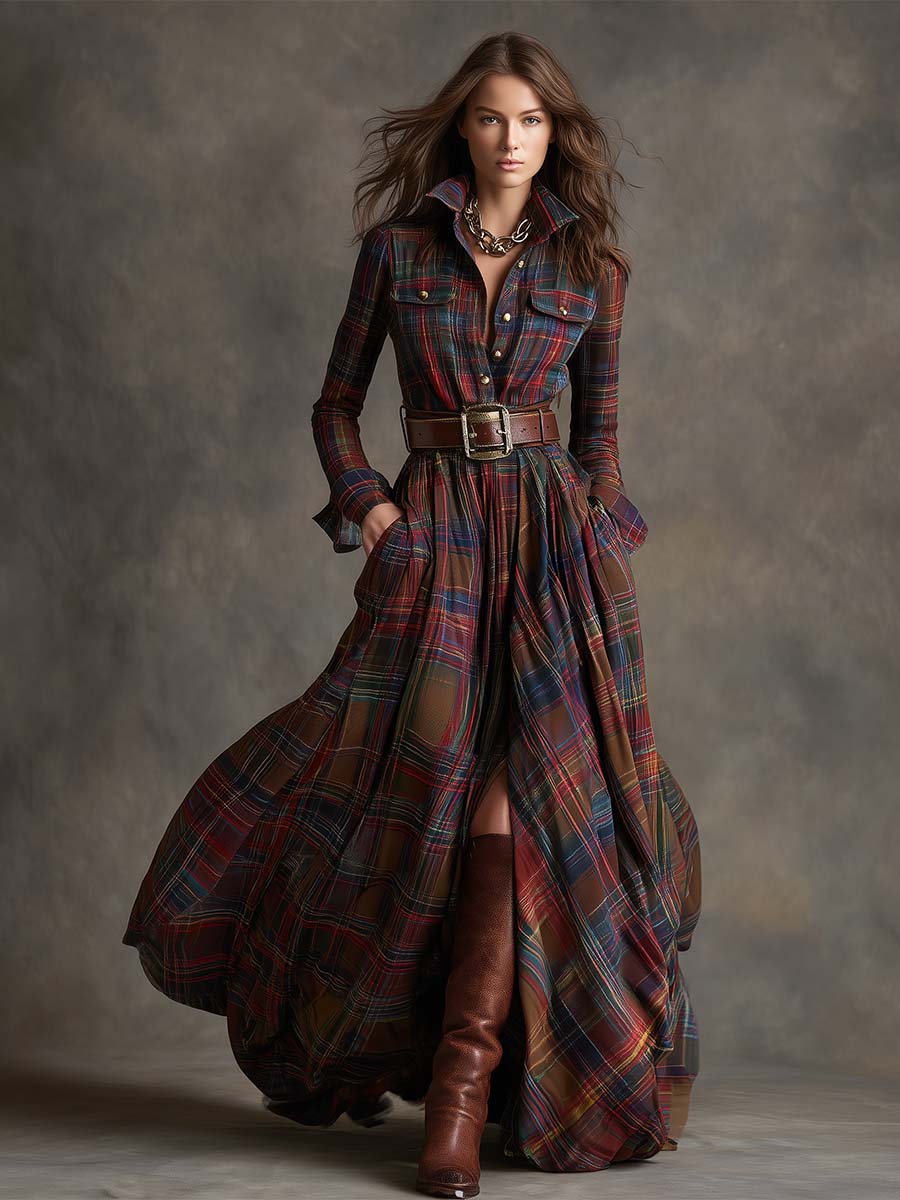 Harriet | Timeless Plaid Button Dress