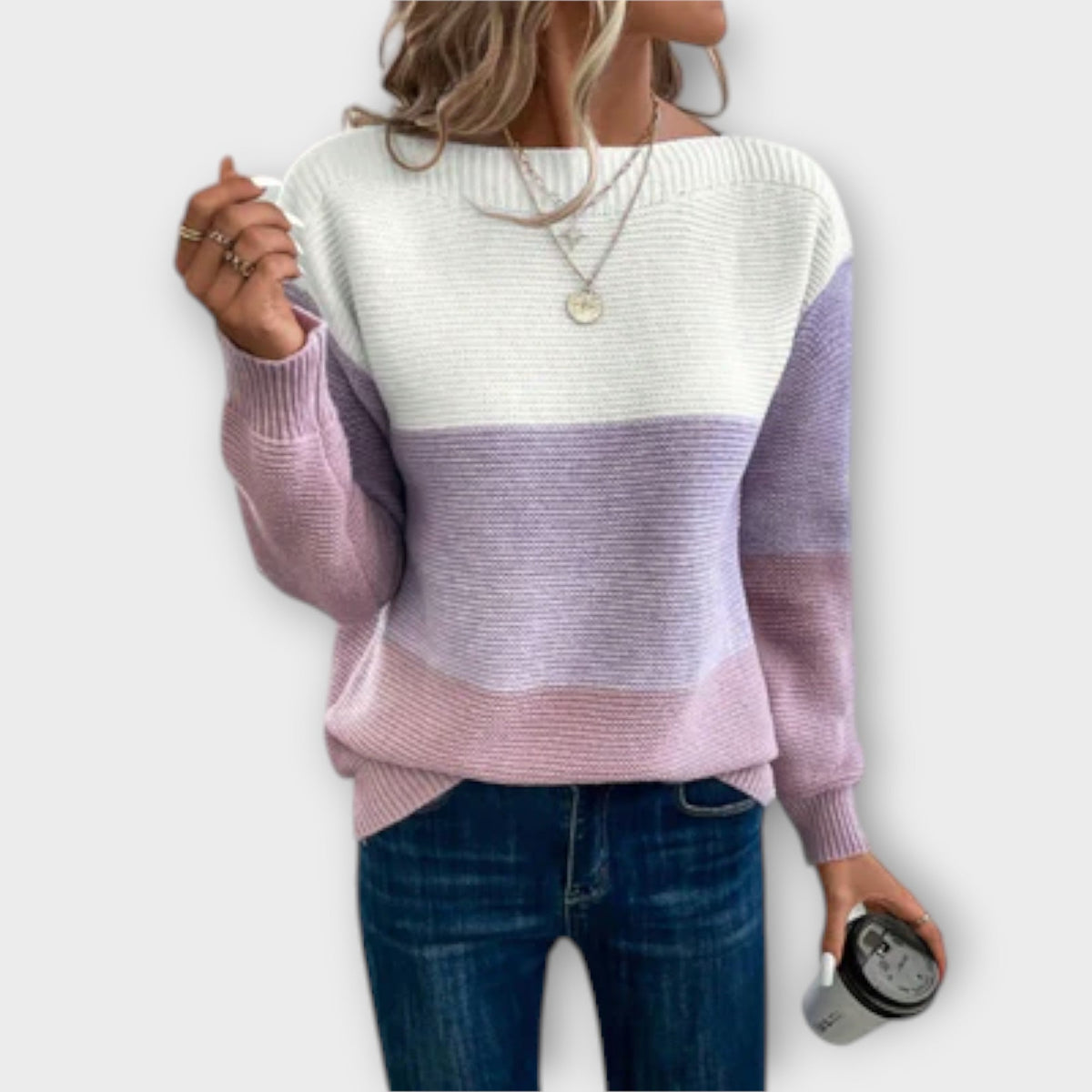 Sophia | Elegant Patchwork Sweater