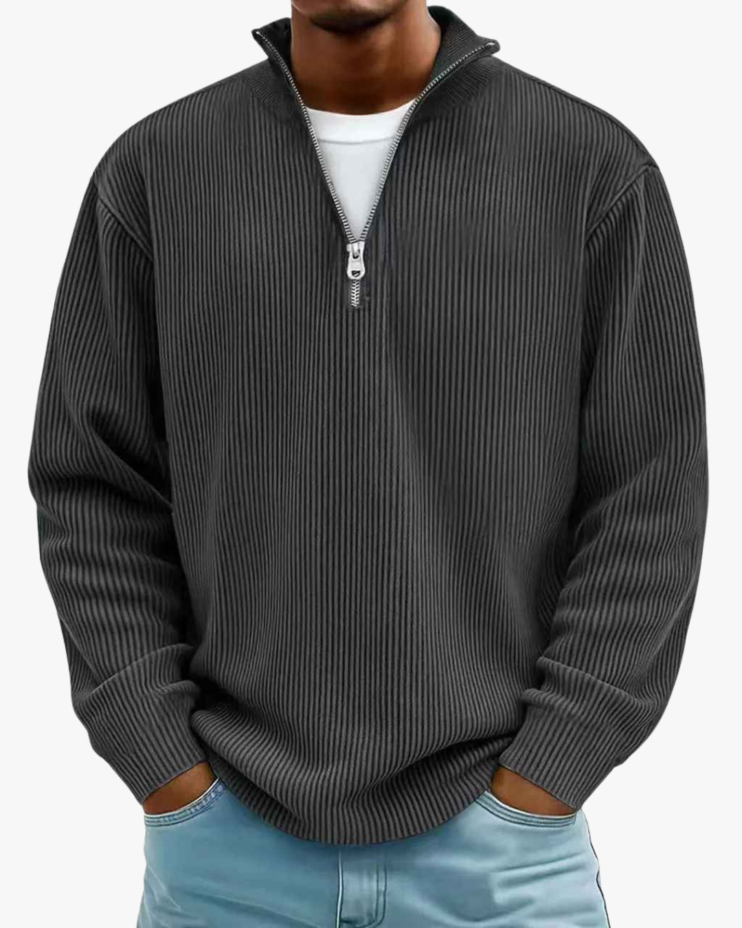 Modern Half-Zip Knit Sweater