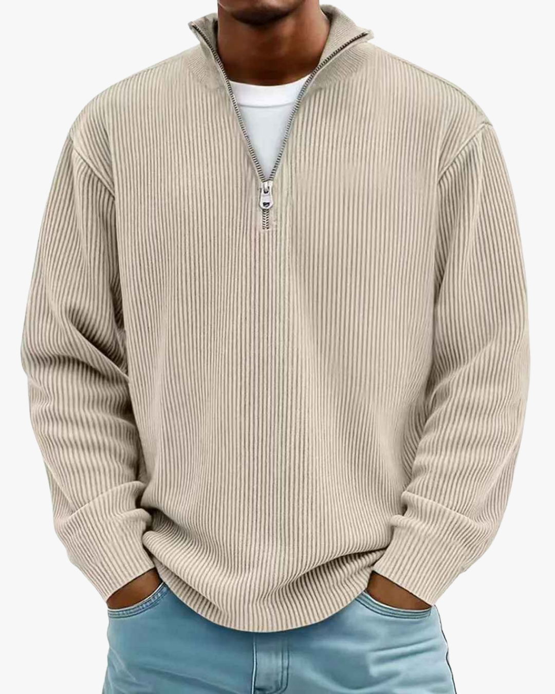 Modern Half-Zip Knit Sweater