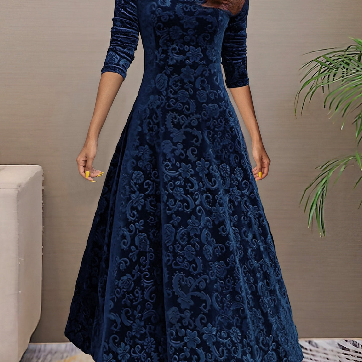 Denise | Holiday Velvet Grace Dress