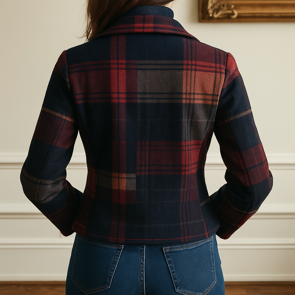 Mia | Classic Plaid Wool Jacket