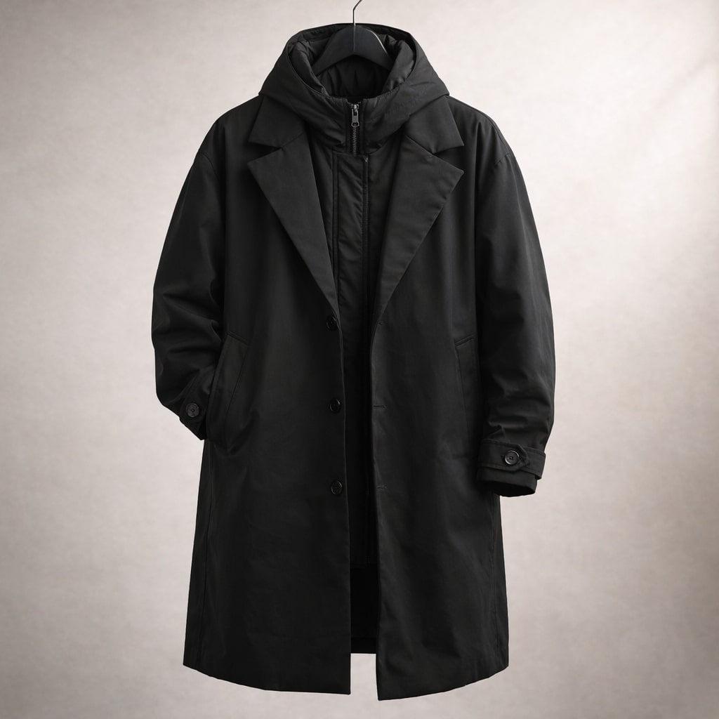 Layered Cold-Weather Overcoat