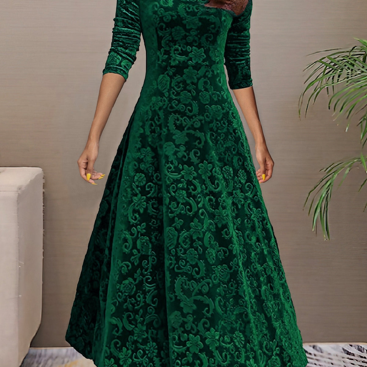 Denise | Holiday Velvet Grace Dress