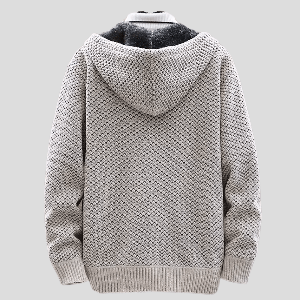 Adrian | Fleece-Lined Knit Hoodie