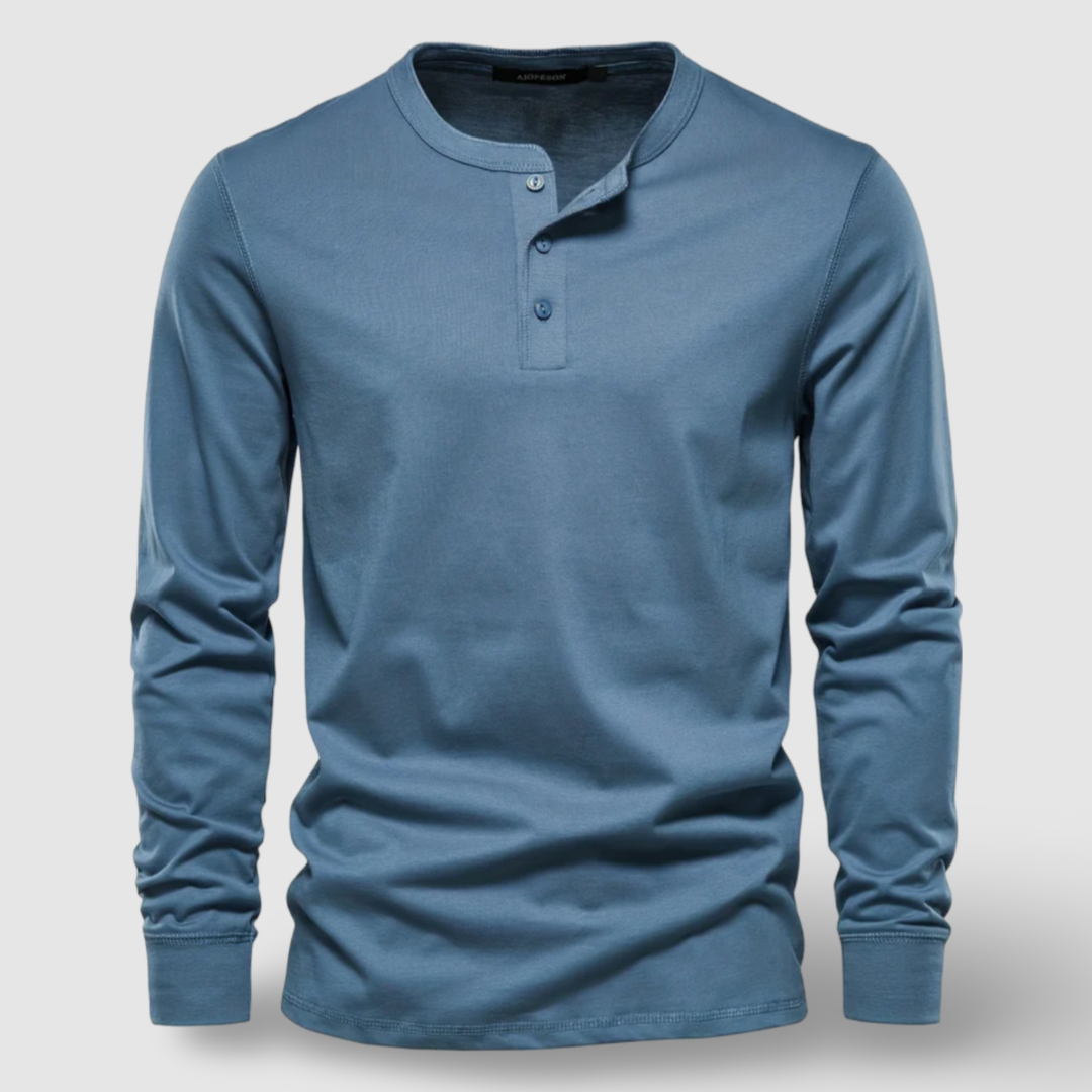 Refined Cotton Henley Shirt