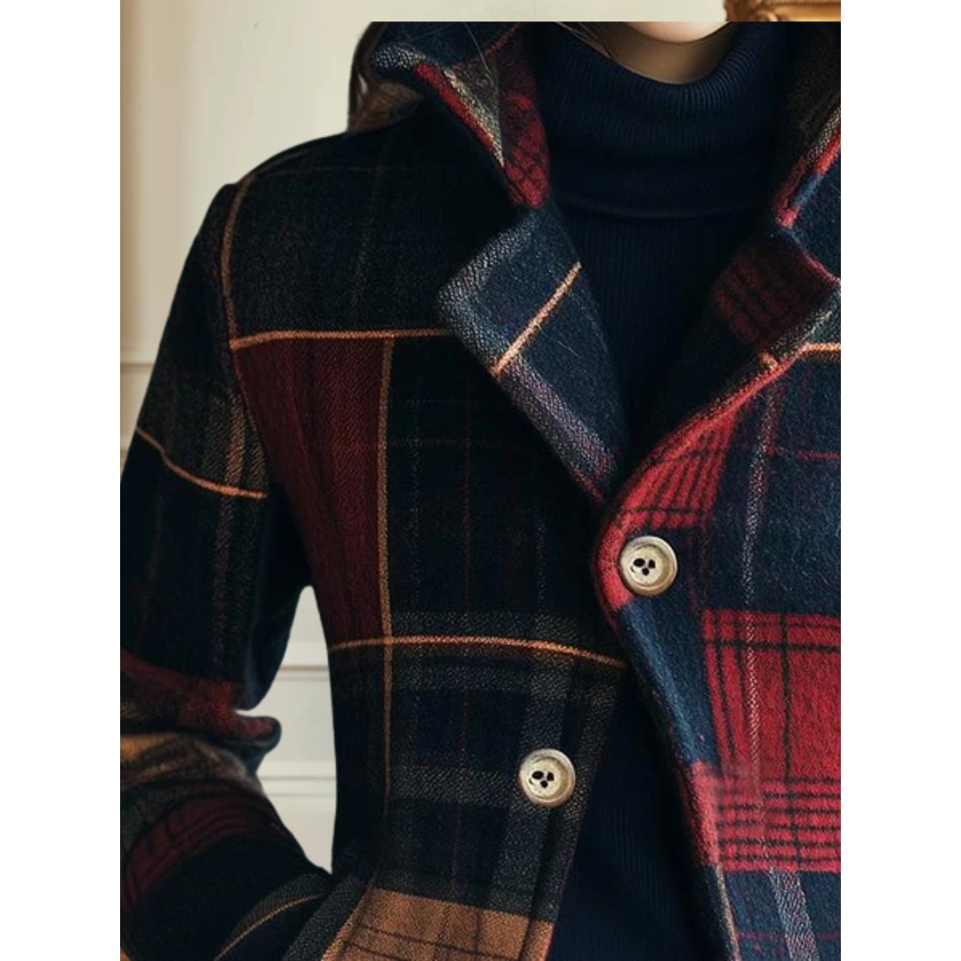 Mia | Classic Plaid Wool Jacket