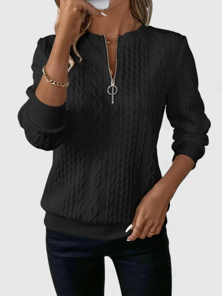 Ara | Modern Zipper Sweater