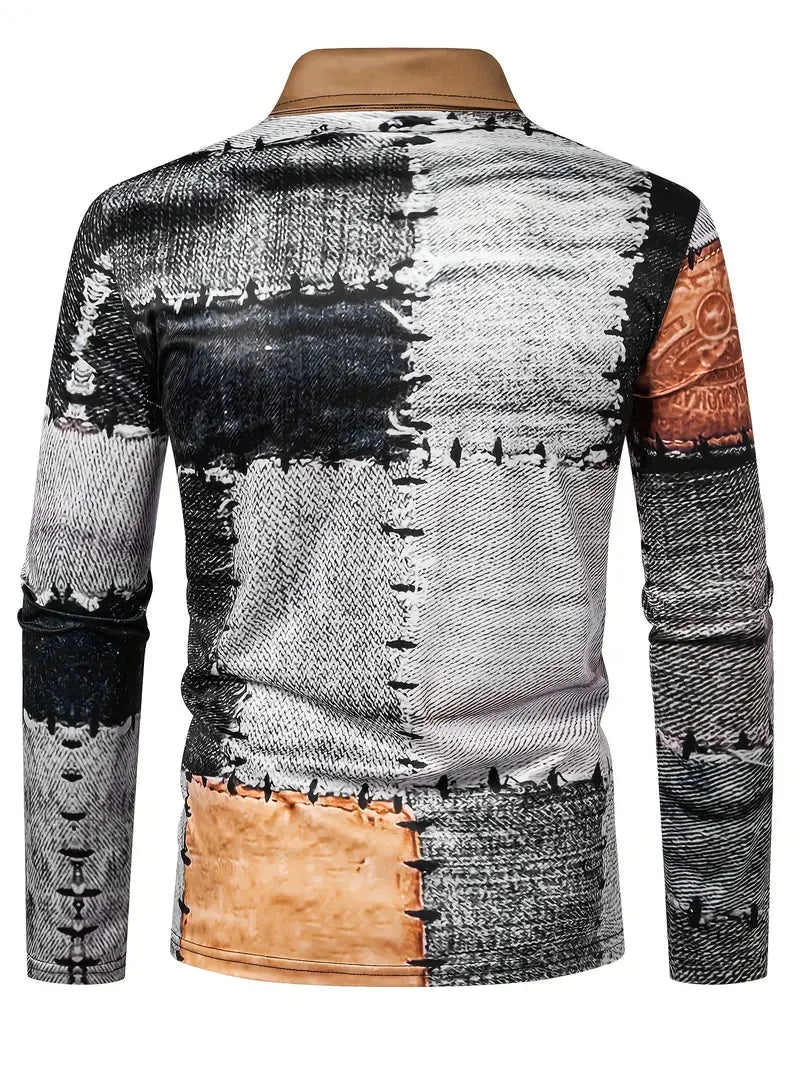 Zerem | Color Block Zip Shirt