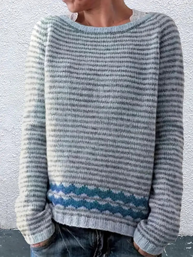 Harper | Striped Zigzag Sweater
