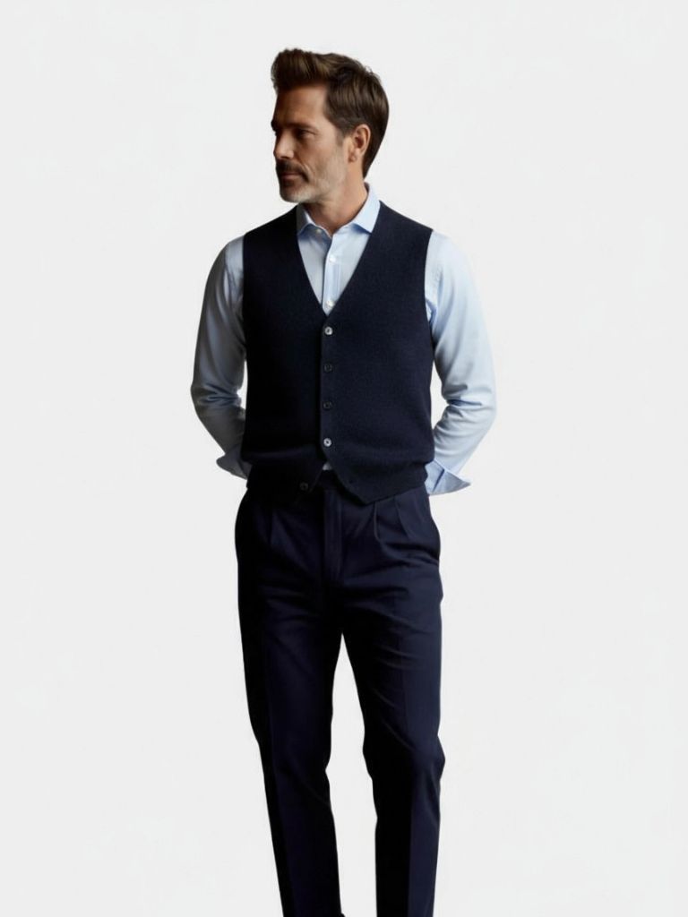 Soren | Cashmere Cardigan Vest