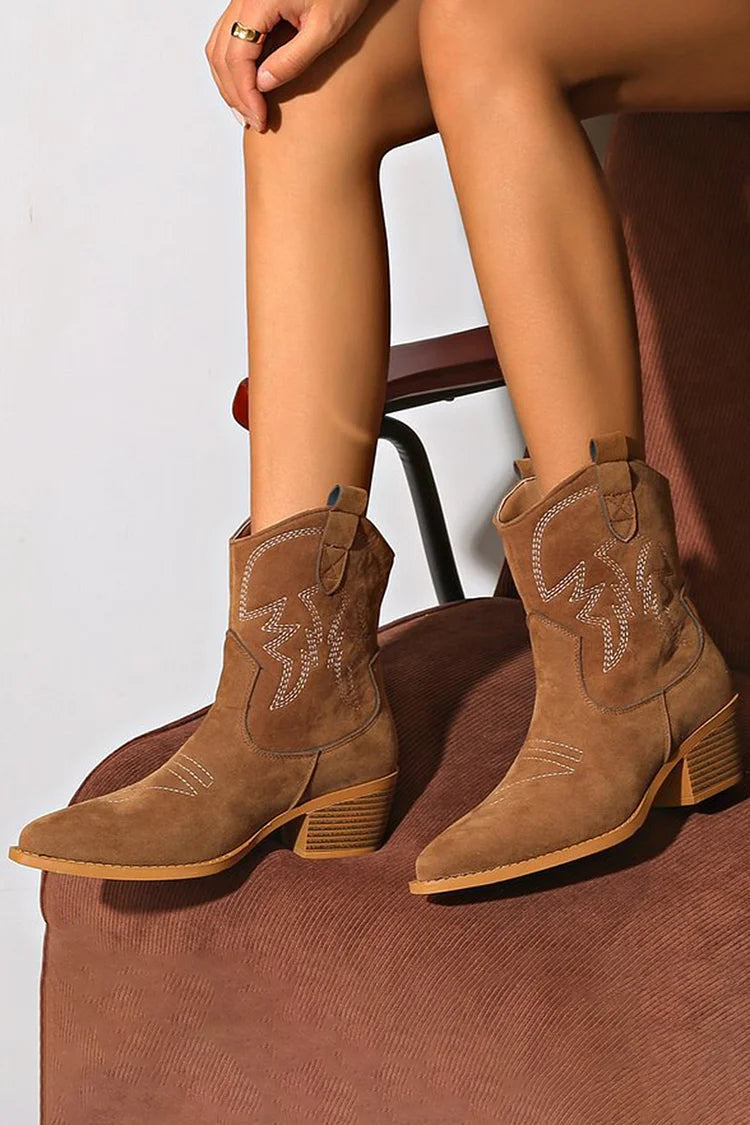 Eliza |  Toe Western Ankle Boot