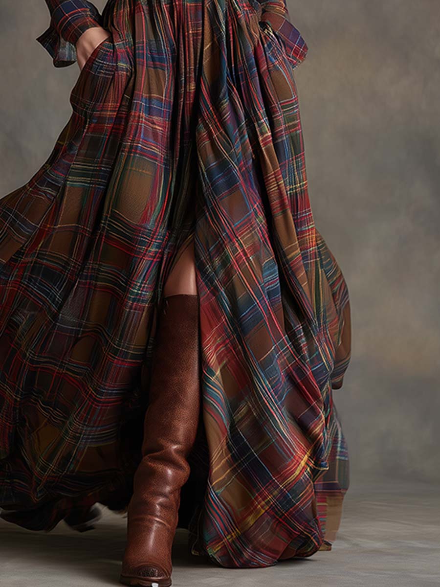 Harriet | Timeless Plaid Button Dress