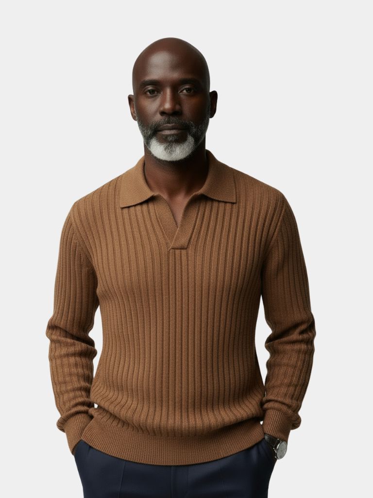 Breccan |  Polo Sweater Ribbed