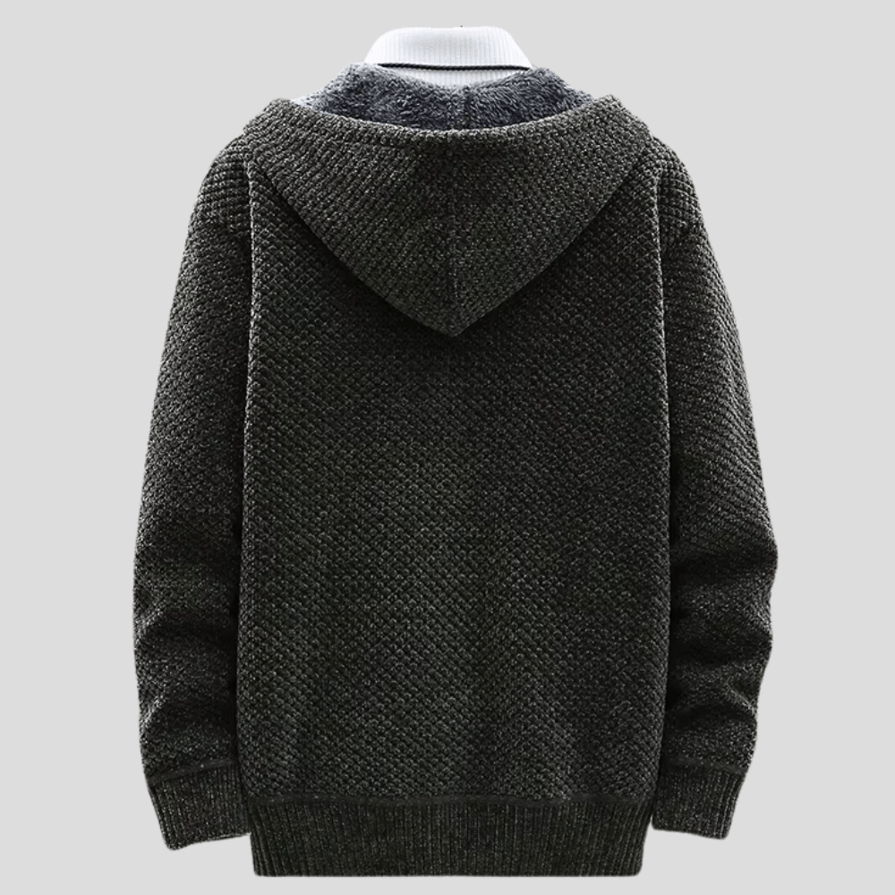 Adrian | Fleece-Lined Knit Hoodie