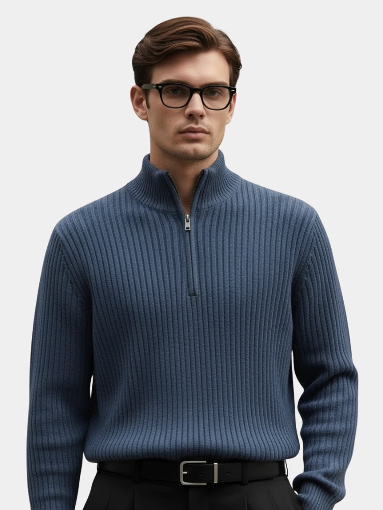 Orville |Classic Highland Quarter-Zip Sweater