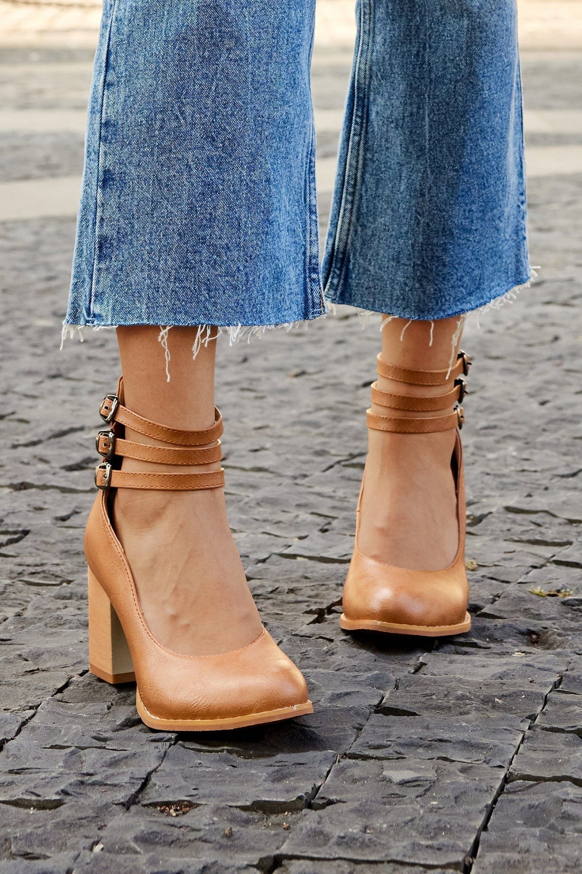 Vivienne | Triple Buckle Heels
