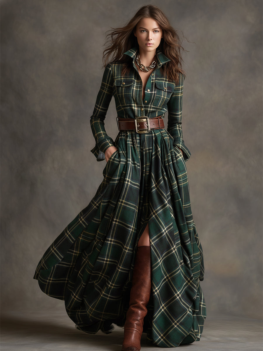 Harriet | Timeless Plaid Button Dress
