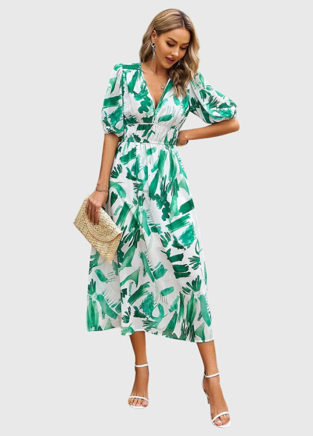 Willow | Vibrant Smocked Floral Midi Dress