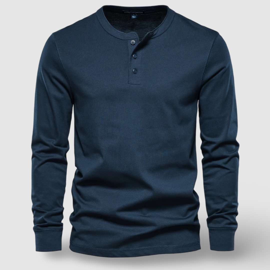 Refined Cotton Henley Shirt
