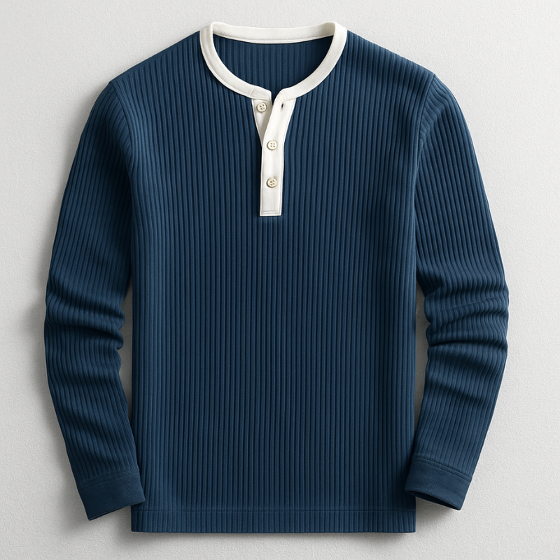 Luca | Waffle Knit Long Sleeve of Refined Comfort