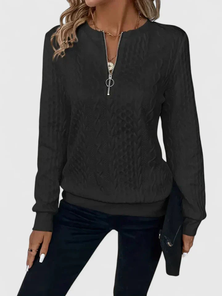 Ara | Modern Zipper Sweater