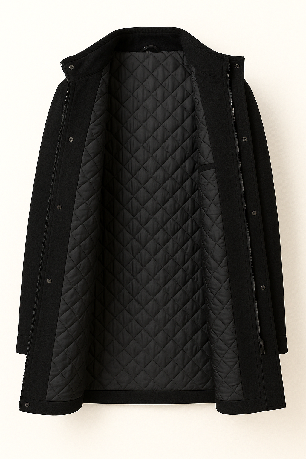 Levi Refined Stand Collar Wool Coat