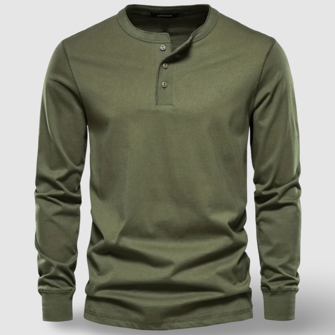 Refined Cotton Henley Shirt