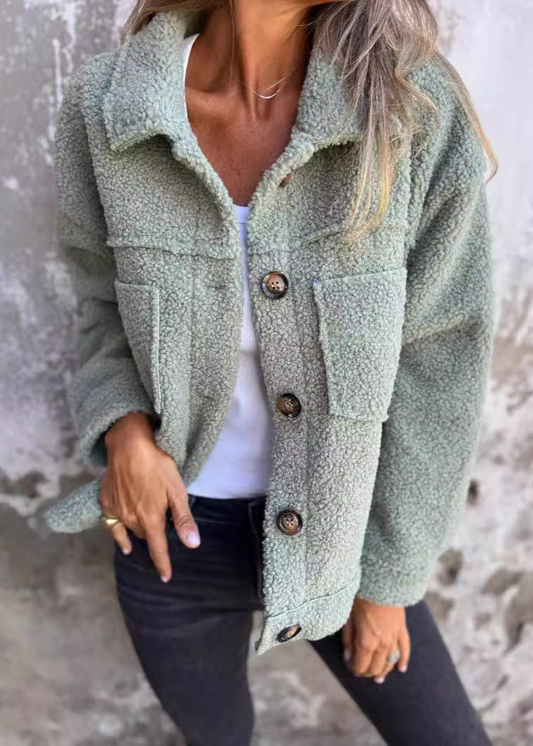 Katia | Fleece Button Jacket