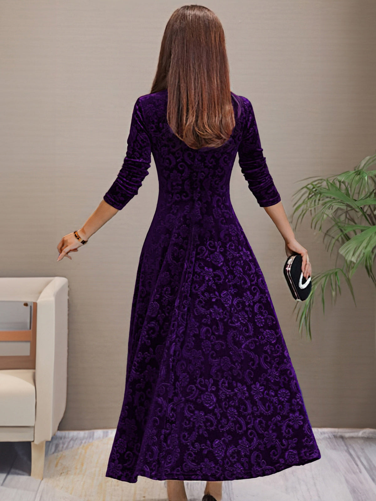 Denise | Holiday Velvet Grace Dress