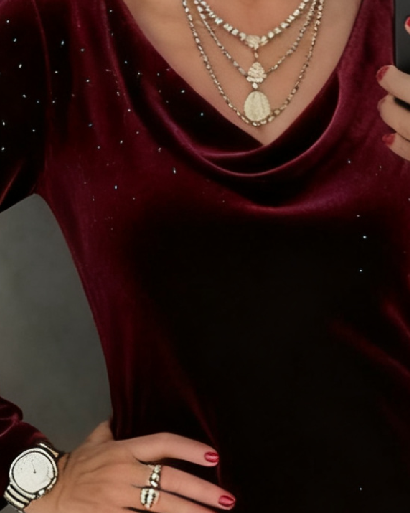 Lyra | Shimmer Velvet Straight Dress