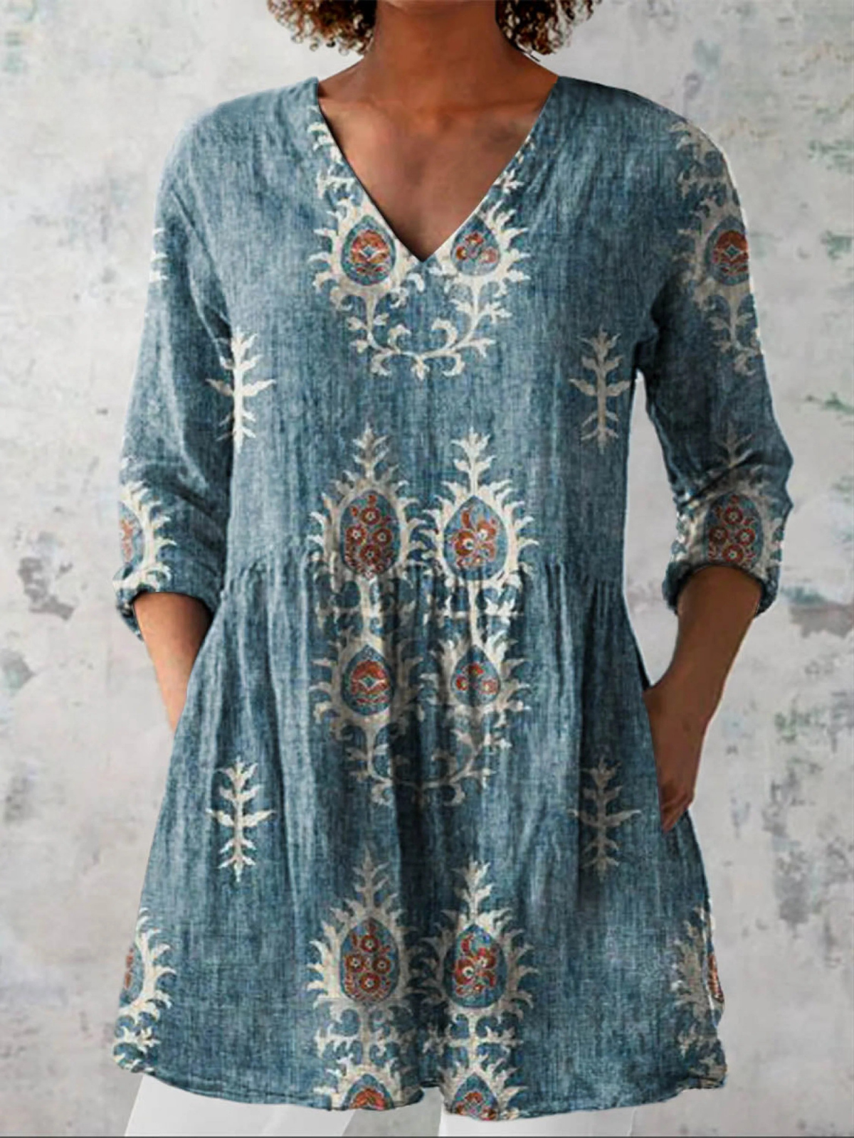 Scarlett | Ethnic Linen Art Tunic