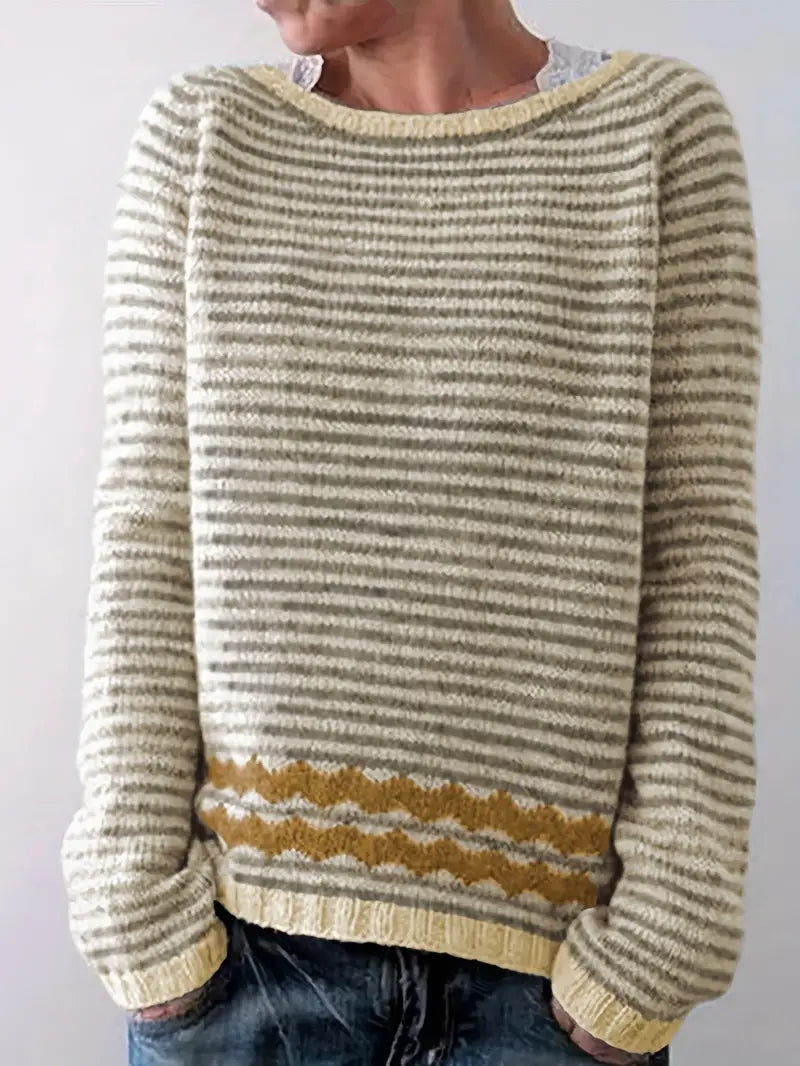 Harper | Striped Zigzag Sweater