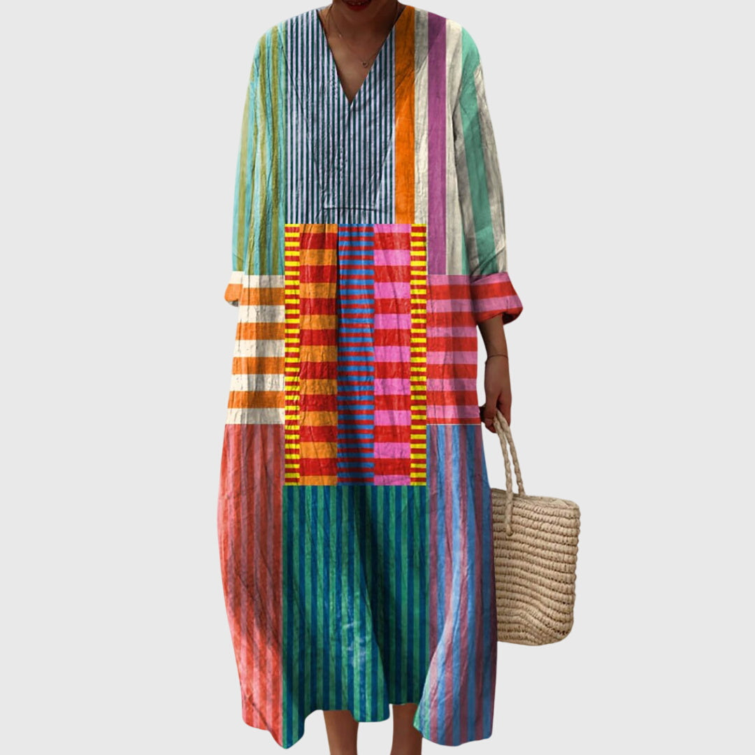 Briar | Artistic Dreamtime Geometric Midi Dress