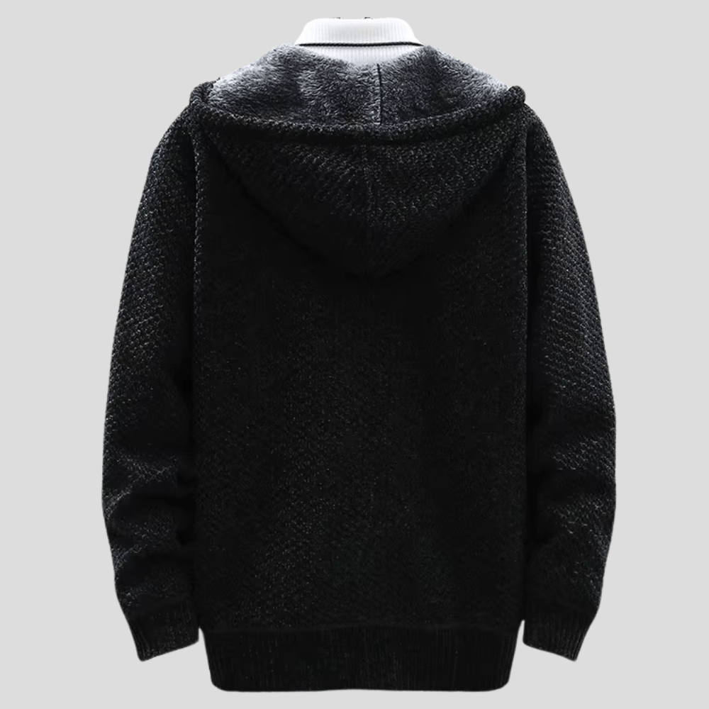 Adrian | Fleece-Lined Knit Hoodie