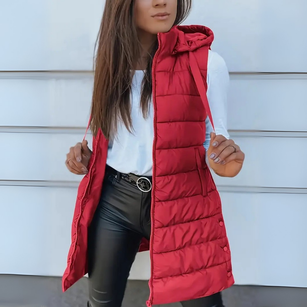 Mitchelle | Casual Long Sleeveless Puffer Vest