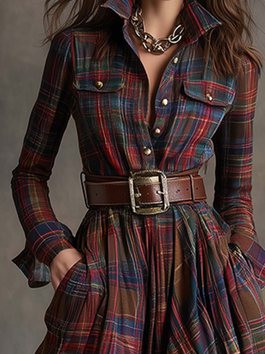 Harriet | Timeless Plaid Button Dress
