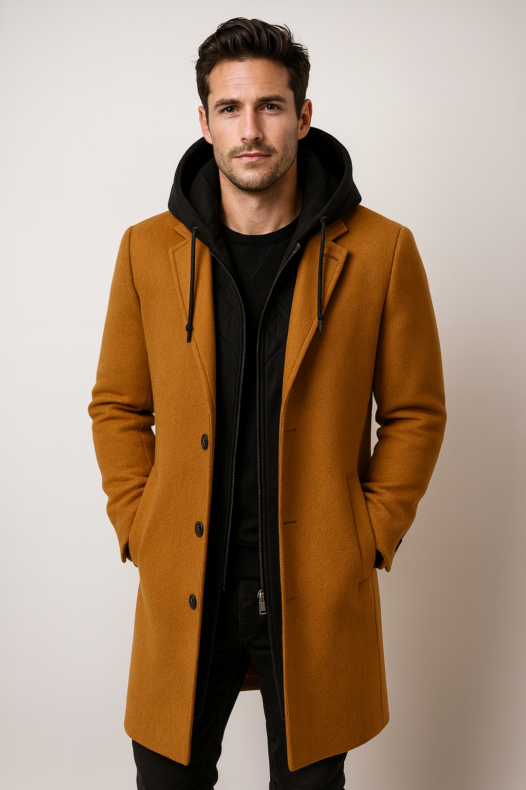 Refined Winter Overcoat Essential